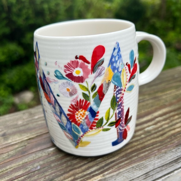 Starla M. Halfmann Mug Letter M Floral 4” Height - Picture 10 of 11